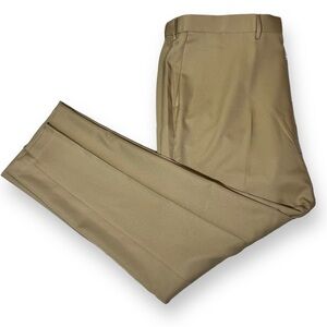 Saddlebred Men’s Traveler Comfort Flex Dress Pants Khaki Size 42 X 30